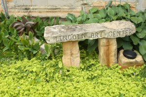 Lincoln Art Center outdoor garden sculpture area
